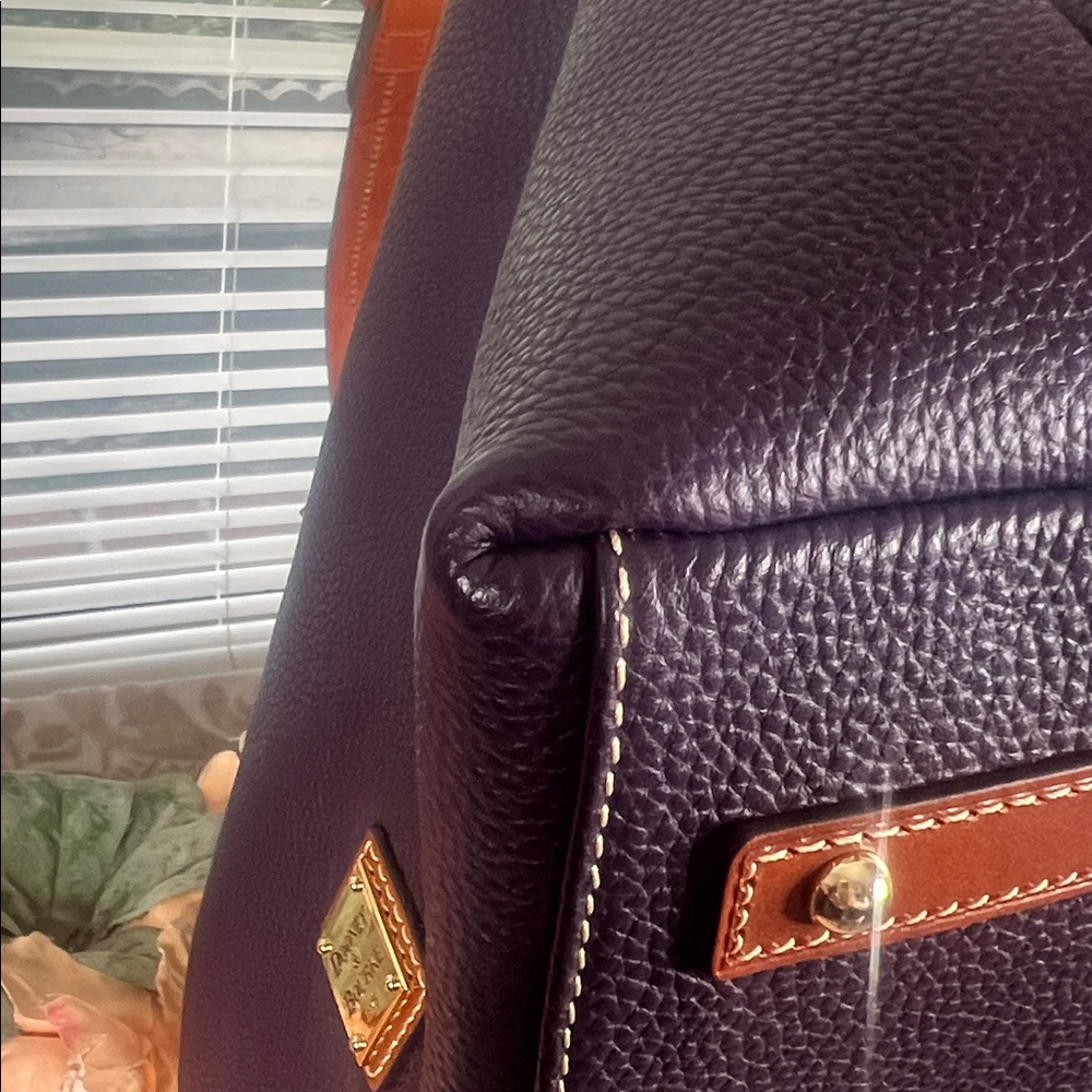 Dooney & Bourke Pebbled Leather Hobo Shoulder Bag Plum Wine Purple - Picture 10 of 14